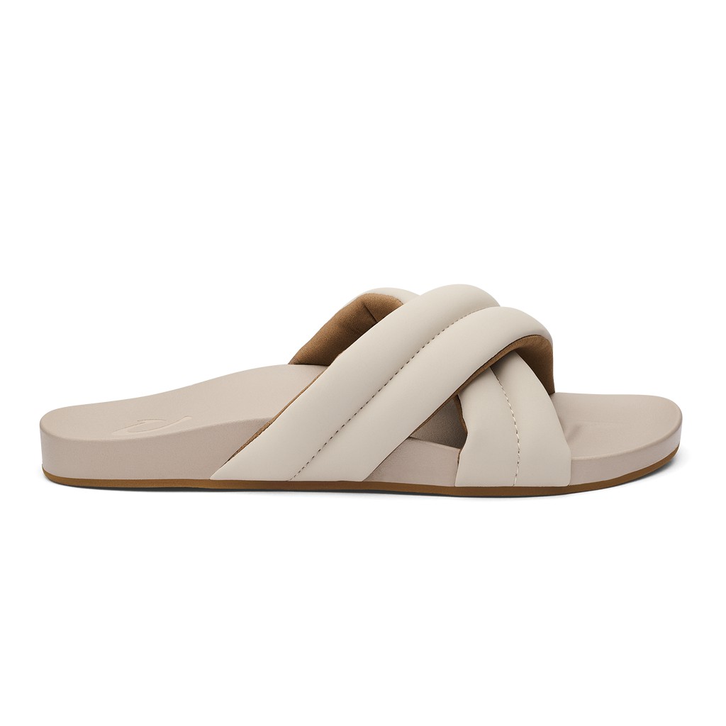 Olukai Badelatschen Damen - Hila Puffy Beige - 21679IHQS
